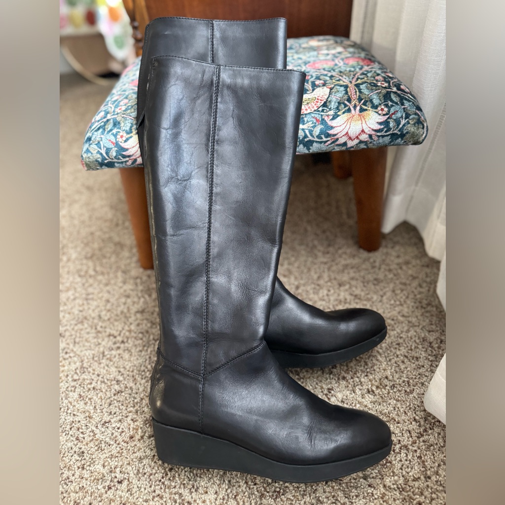 Johnston And Murphy Darcy Waterproof Wedge Riding Boots, Size 9 M